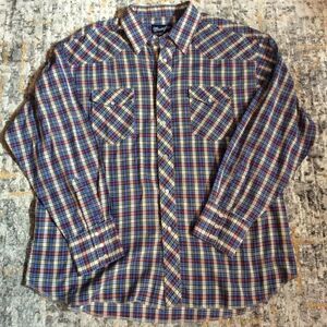 VINTAGE WRANGLER BUTTON DOWN SHIRT! EUC! SIZE XL
